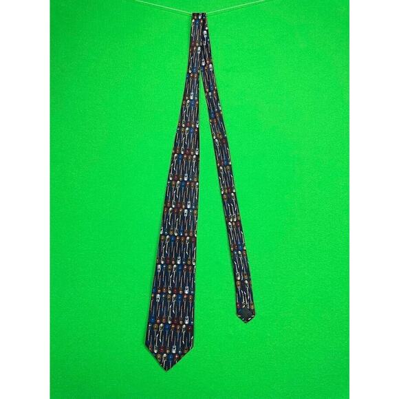 Addiction Guitars Men's Neck Tie Multicolor Acoustic Electric Music - Picture 2 of 8